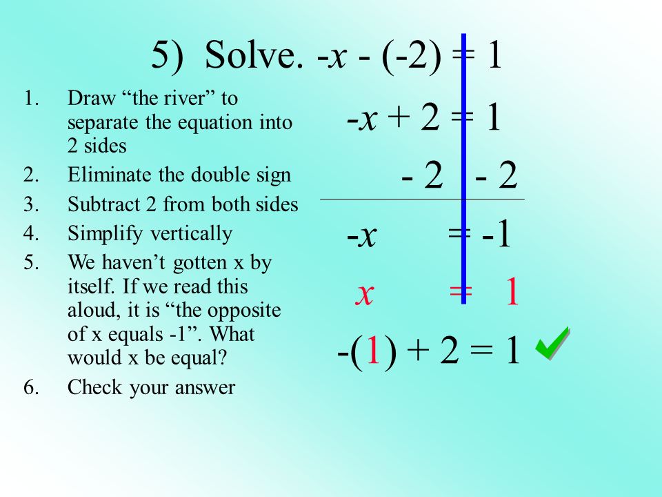 5) Solve.