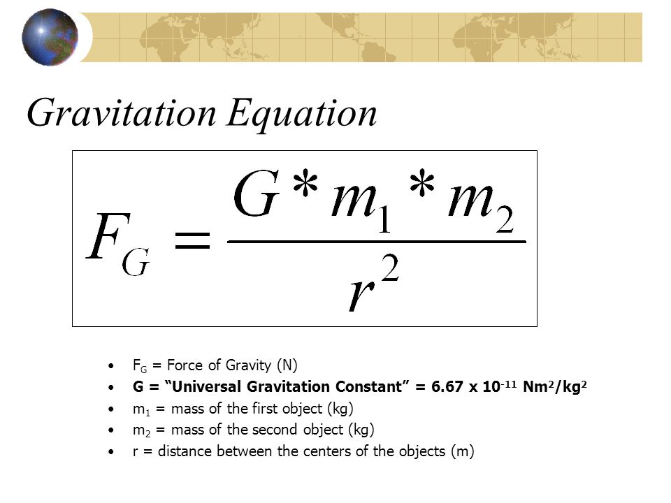 Newton's Law of Universal Gravitation. gravityDescribes the attraction  between two (or more) bodies due to force of gravity between them  objectEvery object. - ppt download