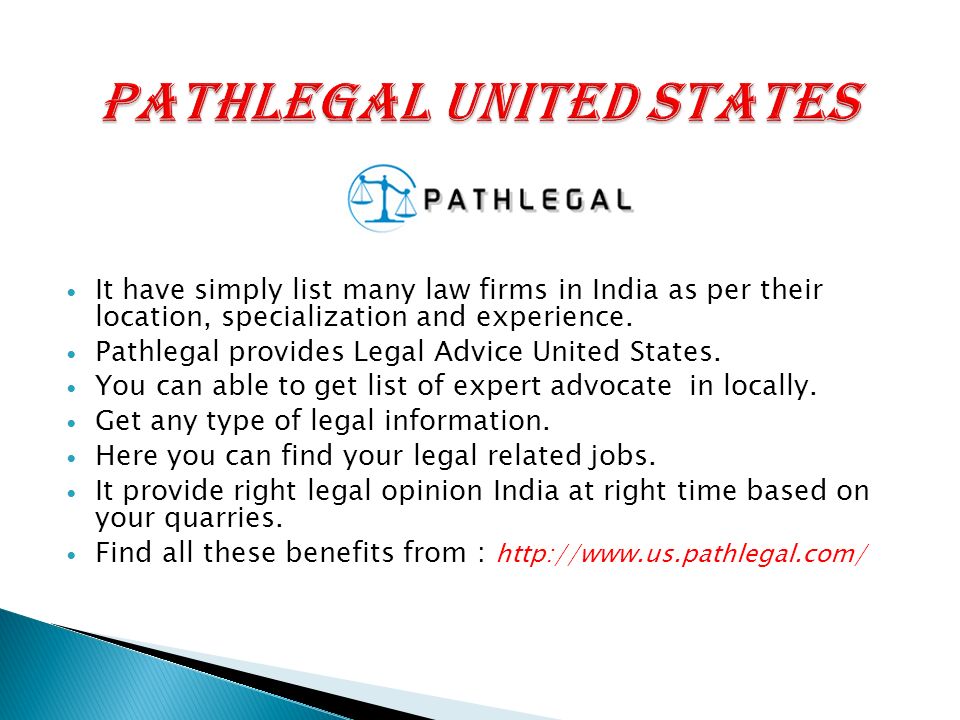 It have simply list many law firms in India as per their location, specialization and experience.