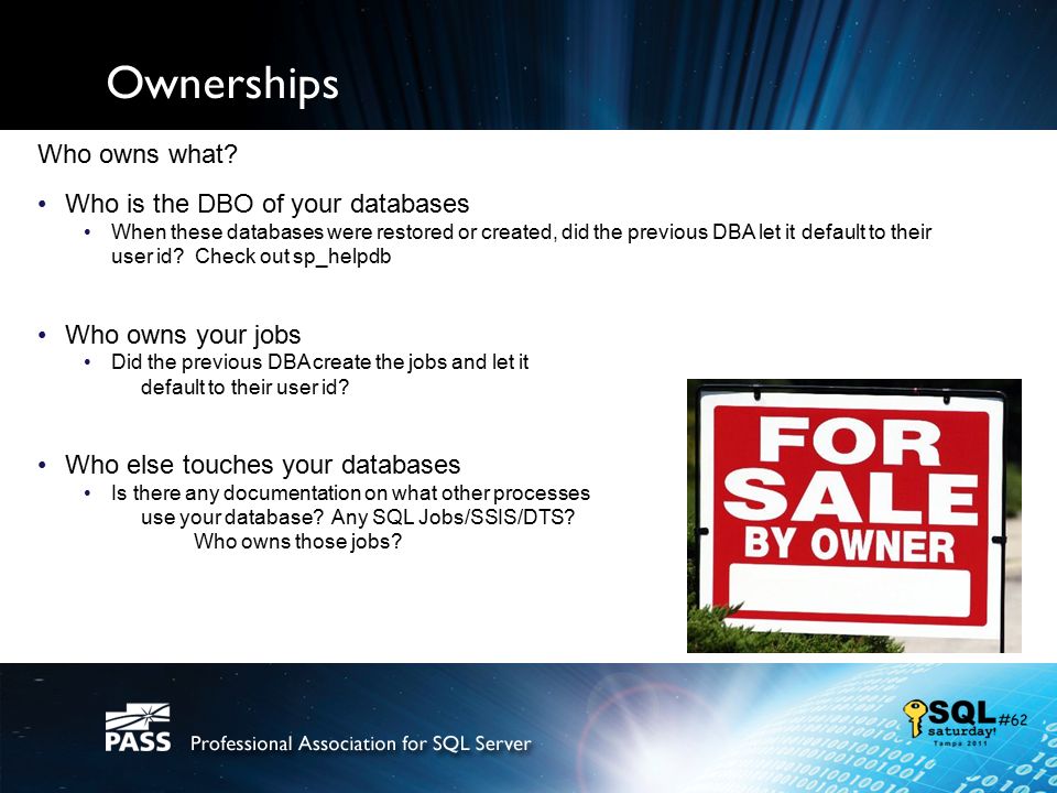 Ownerships Who owns what.