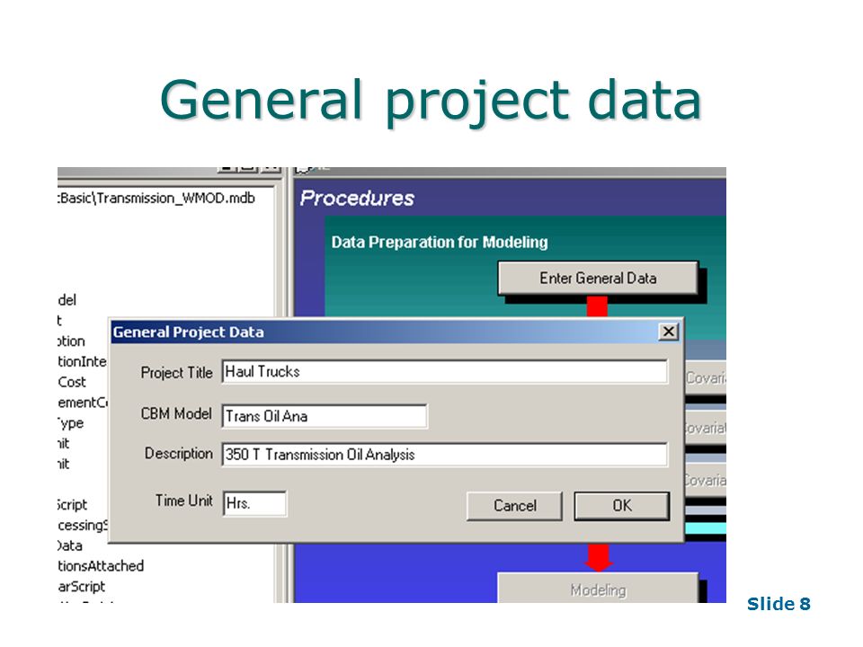 Slide 8 General project data