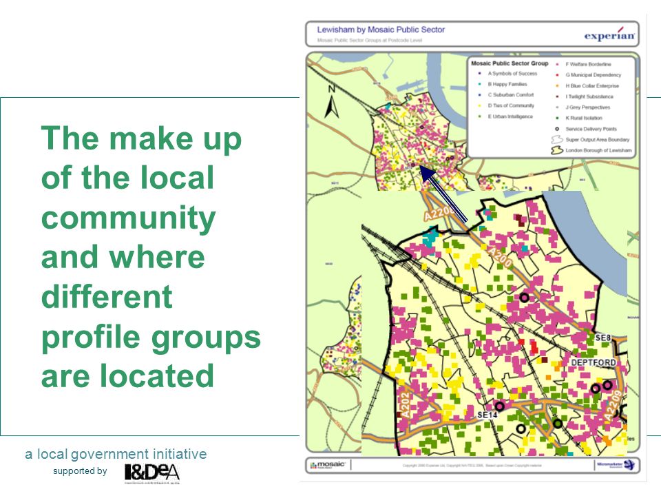 supported by Improving together a local government initiative The make up of the local community and where different profile groups are located