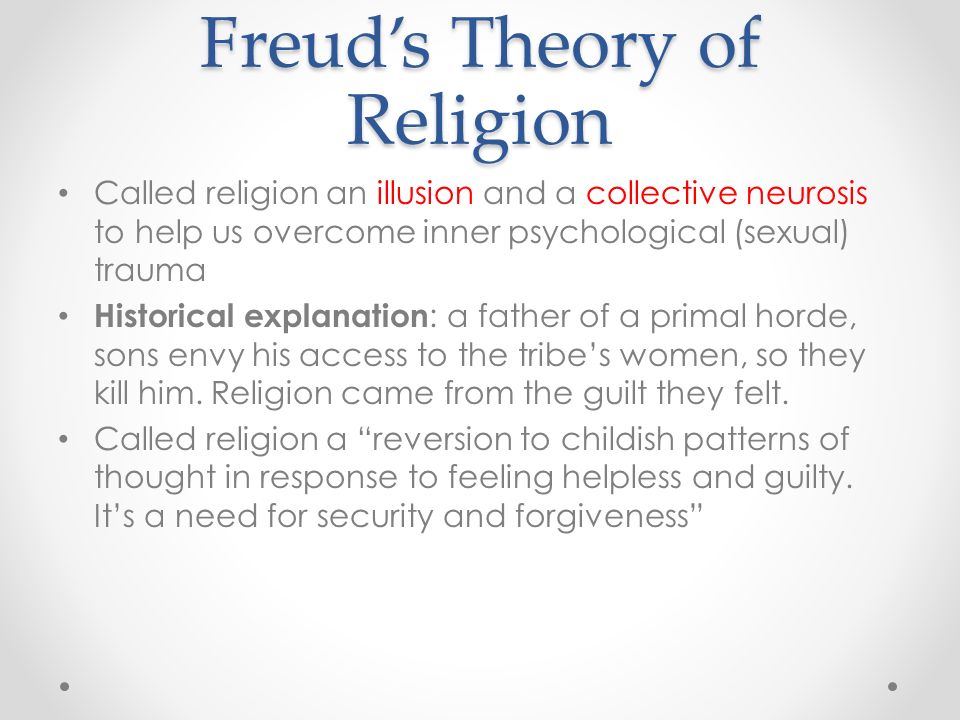 psychology of religion freud