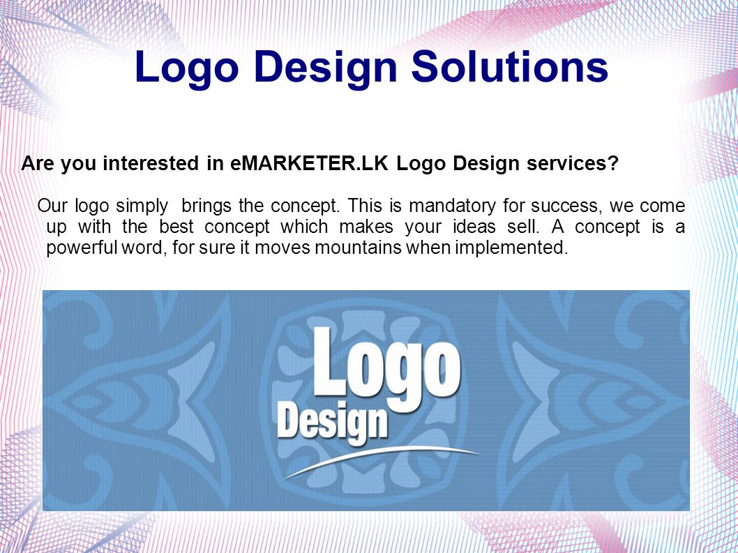 Logo Design Solutions Are you interested in eMARKETER.LK Logo Design services.