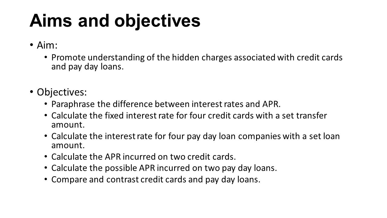 aims and objectives of education loan
