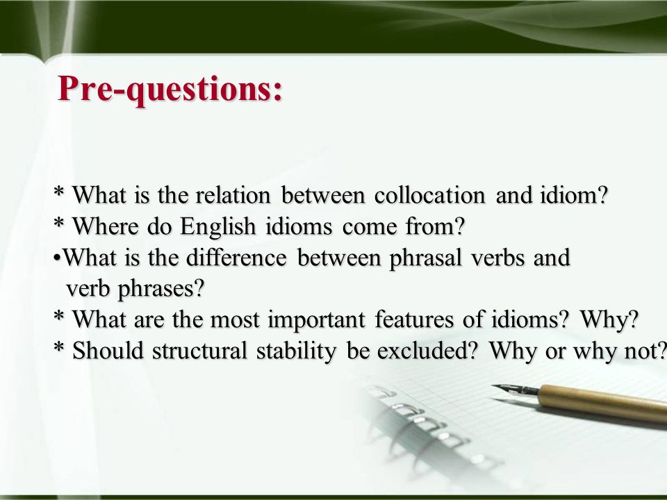 Episode 12 English Idioms Definition Flexible Use Of Idioms Parody Binomials And Trinomials Metaphorical And Similized Idioms Proverbs Ppt Download