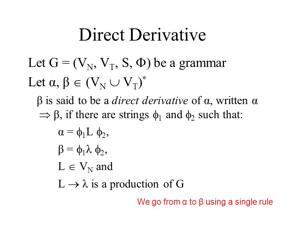 Grammars Derivations And Parsing Sample Grammar Simple Arithmetic Expressions E Basis Rules A Variable Is An E An Integer Is An E Inductive Rules Ppt Download