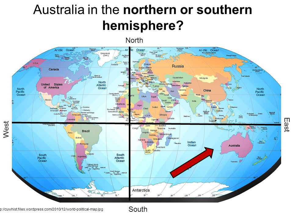 World Map East West North South The Global Grid. The Global Grid Makes It Possible To State The “Absolute  Location” Of A Place – Exactly Where It Is. - Ppt Download