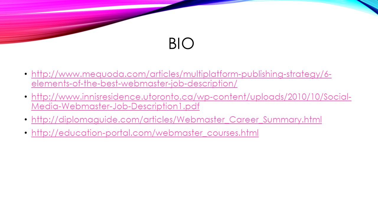 webmaster what is a webmaster a person who manages the information job description for webmaster