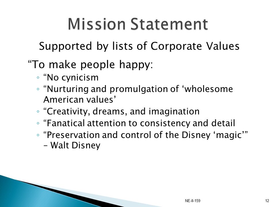 disney corporate values