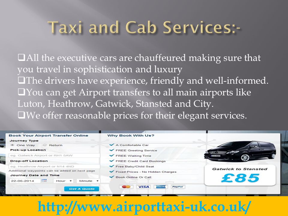  All the executive cars are chauffeured making sure that you travel in sophistication and luxury  The drivers have experience, friendly and well-informed.