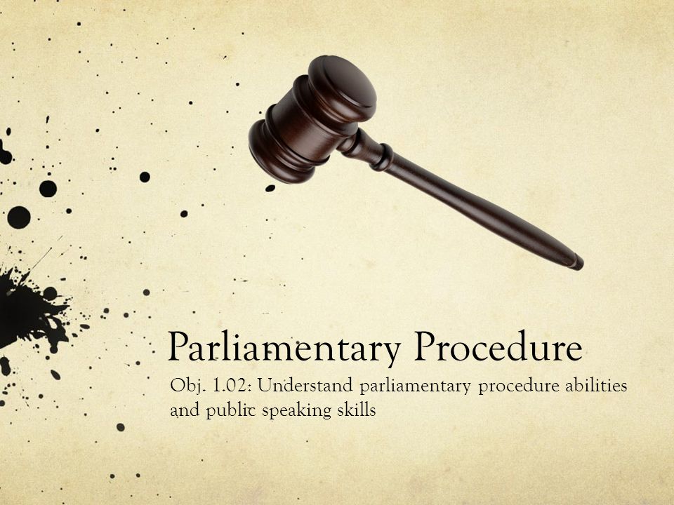 Simple Parliamentary Procedure Chart