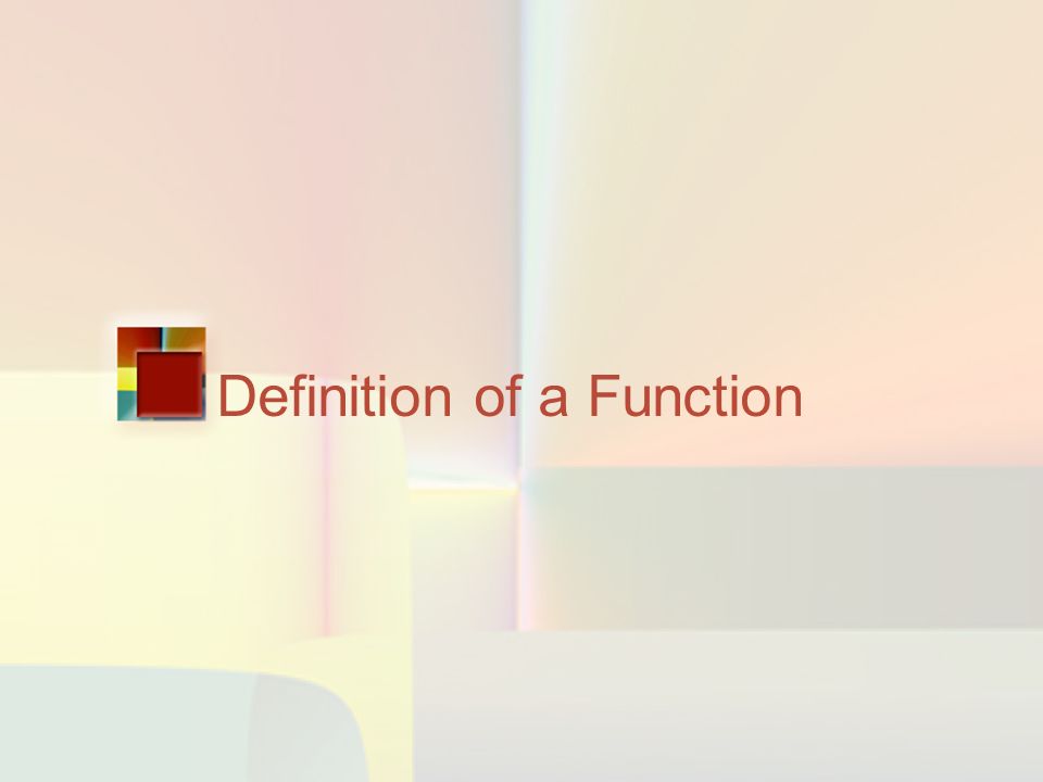 Definition of a Function