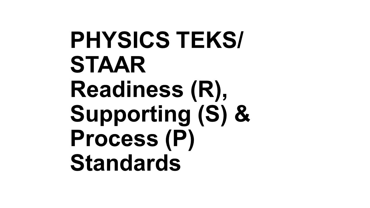 Staar Physics Formula Chart