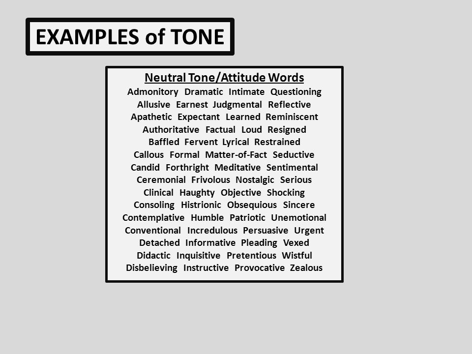 Poe's Tone Read and follow all directions to successfully demonstrate your  mastery of tone. - ppt download