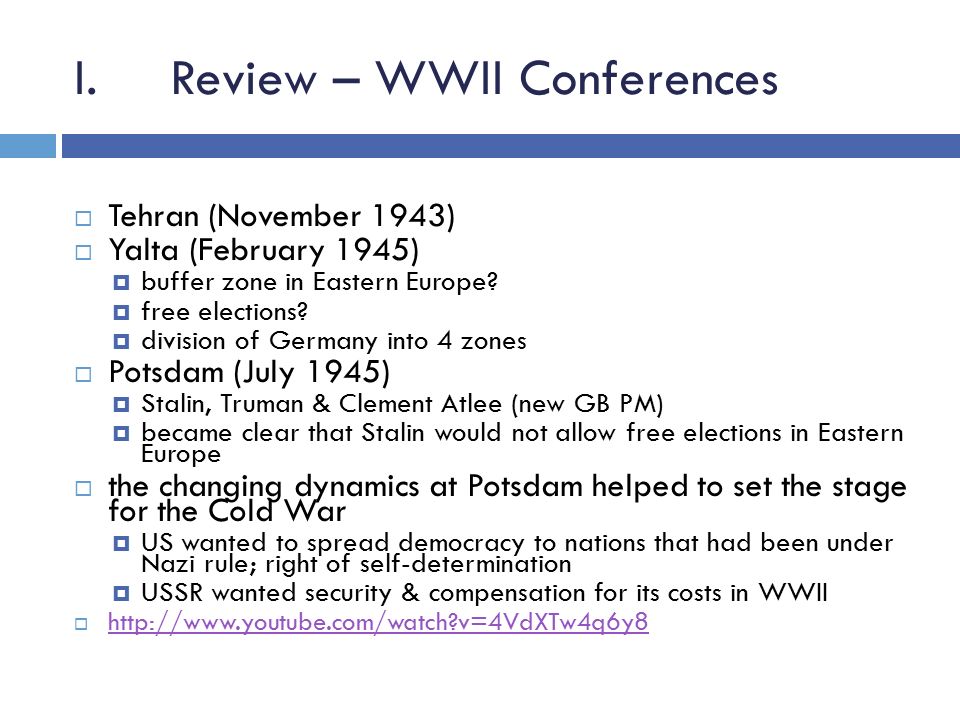 World War 2 Conferences Chart