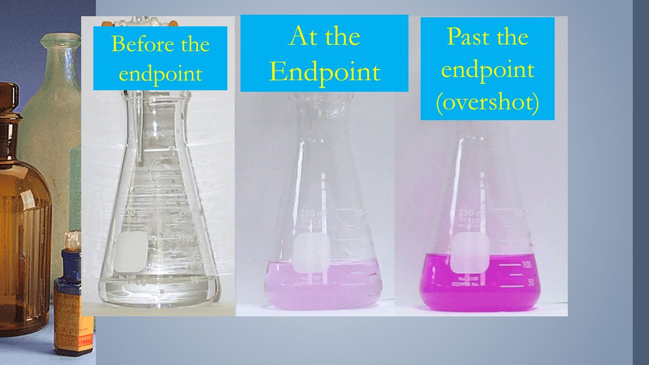 the endpoint of the titration is overshot price