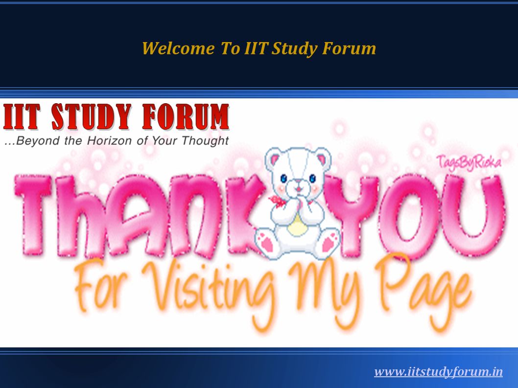 Welcome To IIT Study Forum