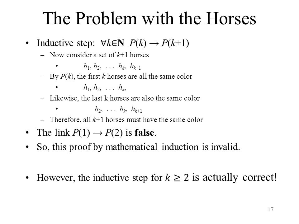 The Problem with the Horses 17