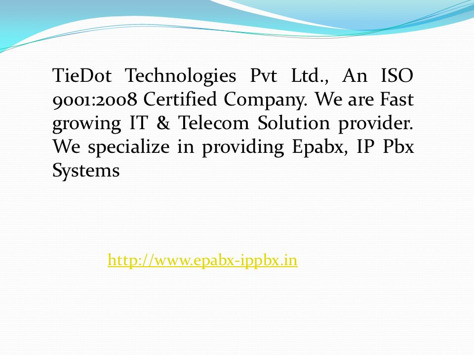 TieDot Technologies Pvt Ltd., An ISO 9001:2008 Certified Company.
