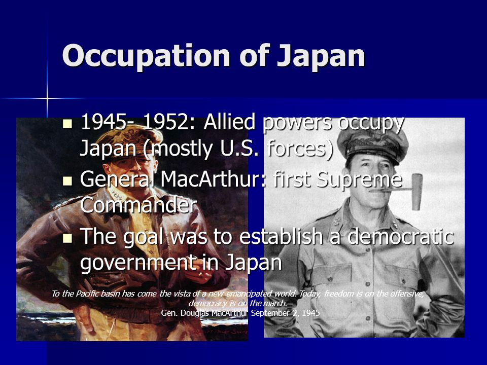 Rebuilding Japan after World War II America's post war ally. - ppt download