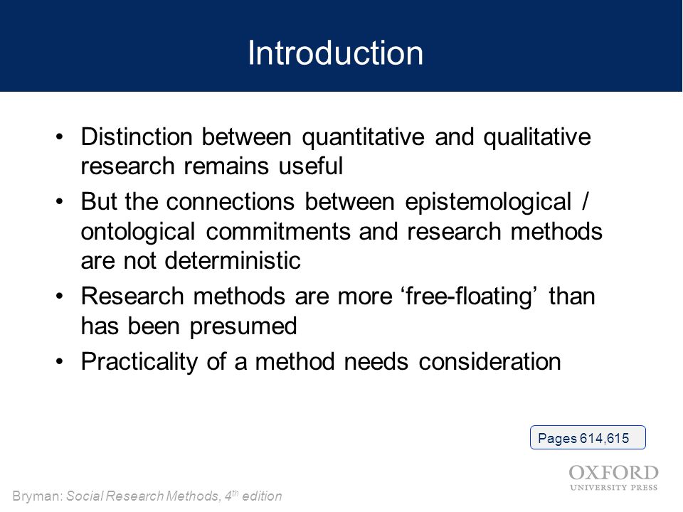 Type author names here Social Research Methods Chapter 26: down quantitative/qualitative divide Alan Bryman Slides authored by Owens. ppt download