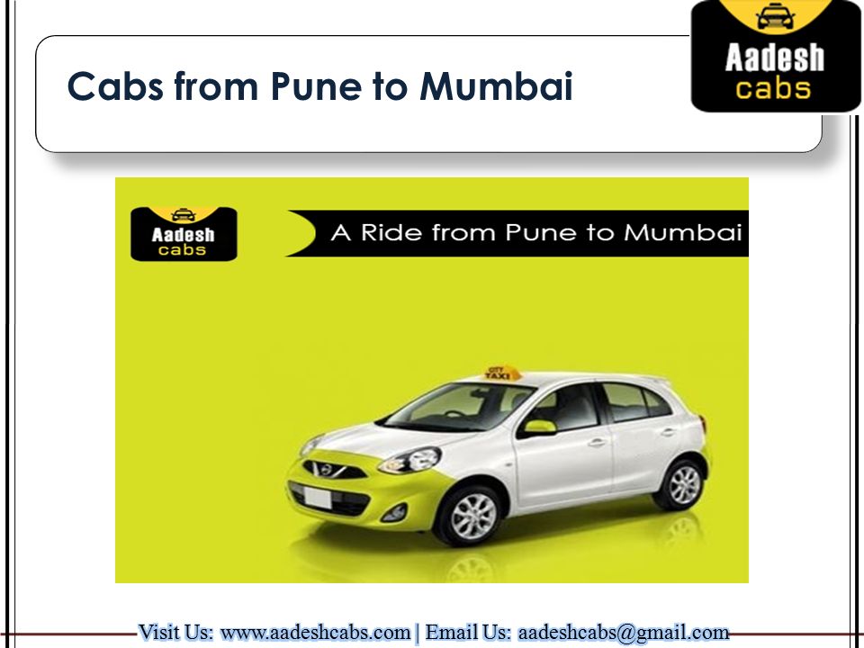 Cabs from Pune to Mumbai