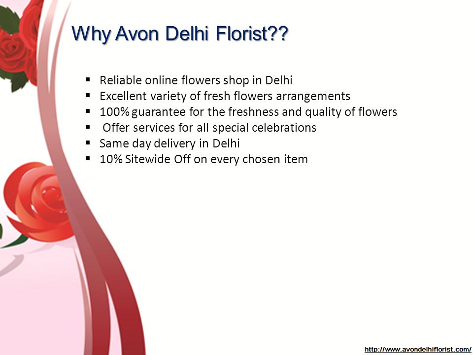 Why Avon Delhi Florist .