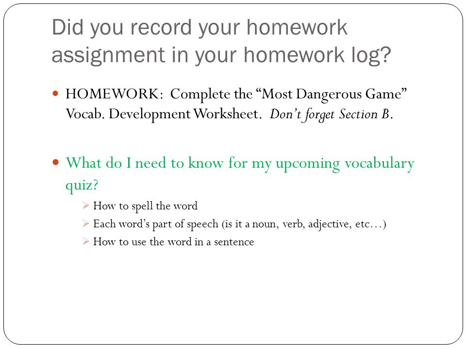 The most dangerous game vocabulary worksheet