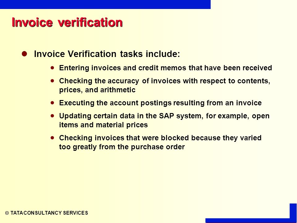 Checking Invoices with Accuracy