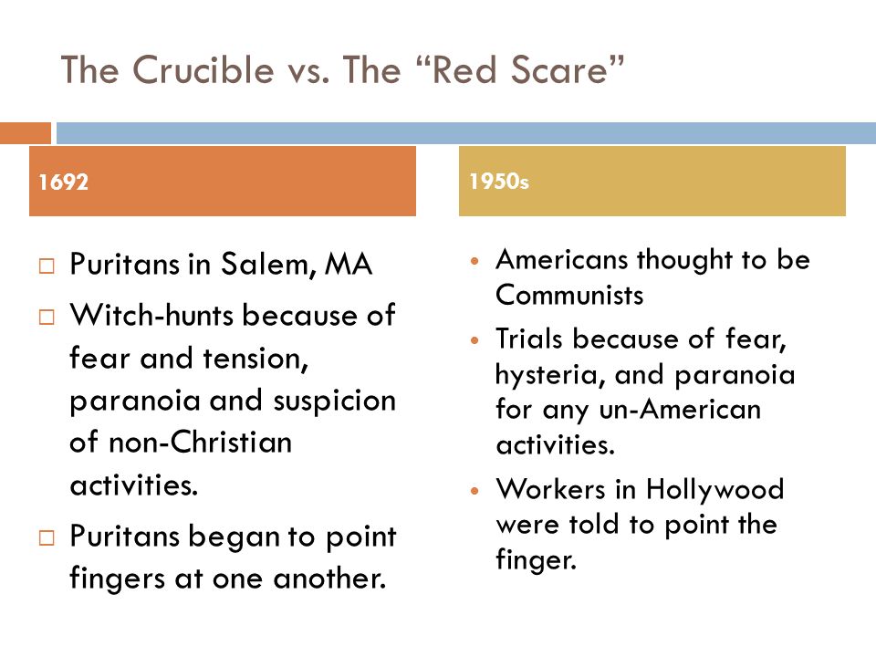 how is the crucible related to the red scare