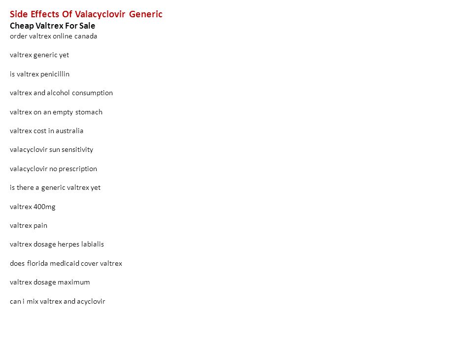 Valacyclovir generic canada