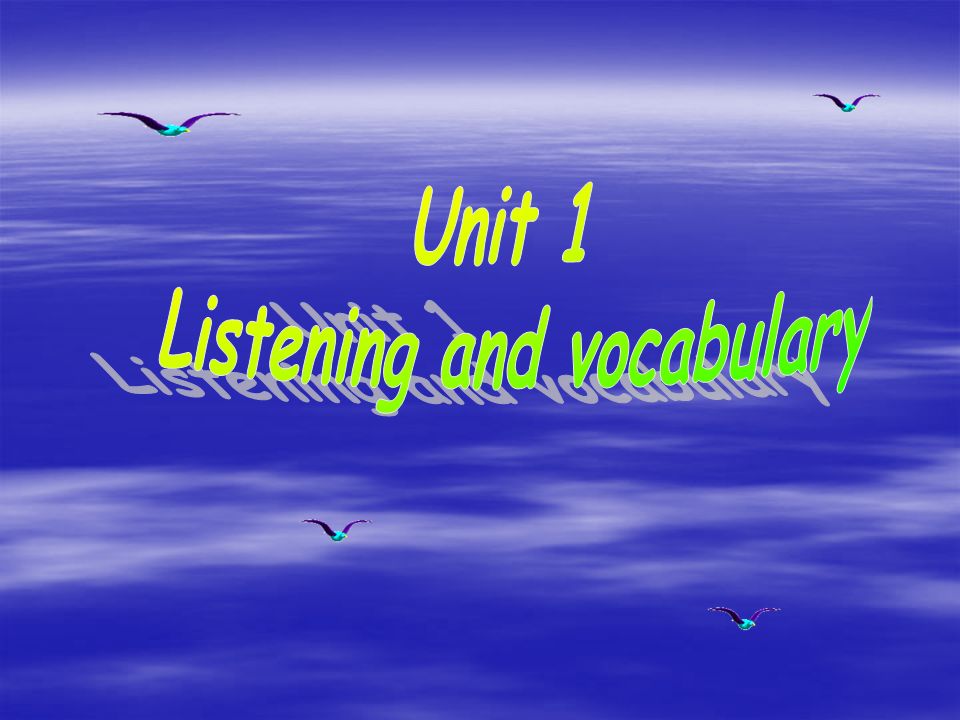 Period 1 Unit 1 Listening and vocabulary Period 2 Unit 2 Reading and writing Period 3 Unit 3 Language in use