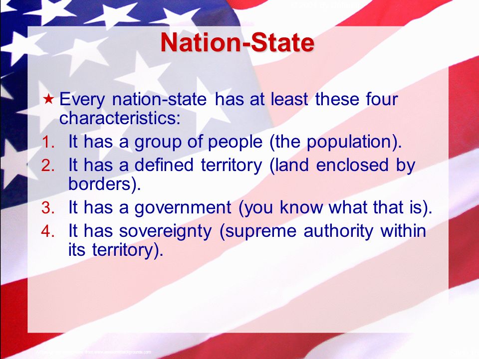 four characteristics of nation state