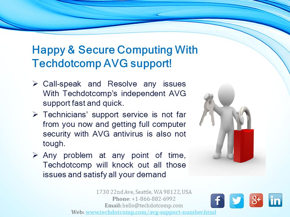 Happy & Secure Computing With Techdotcomp AVG support.