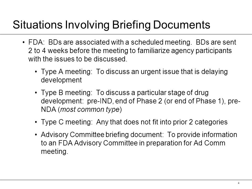 Briefing Documents. Presentation What is a BD BD process Tips download