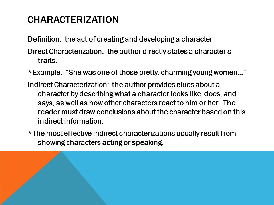 define character traits in literature