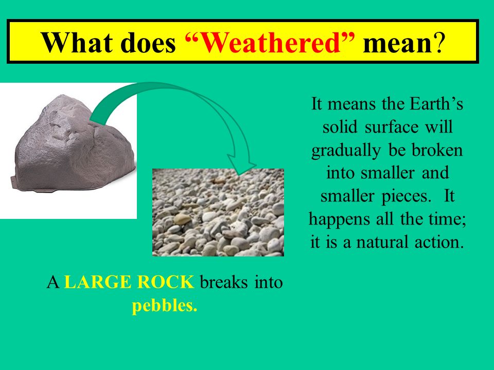 Weathering And Erosion Weathering Is The Breaking Down Of Earth S Surface Into Smaller Pieces Erosion Is The Process That Picks Up And Carries Away Ppt Download