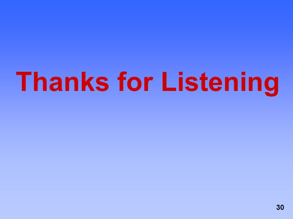 Thanks for Listening 30