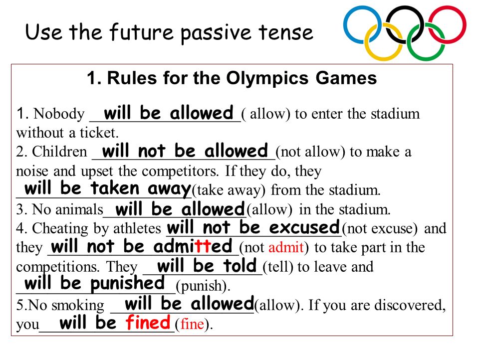 1. Rules for the Olympics Games 1.