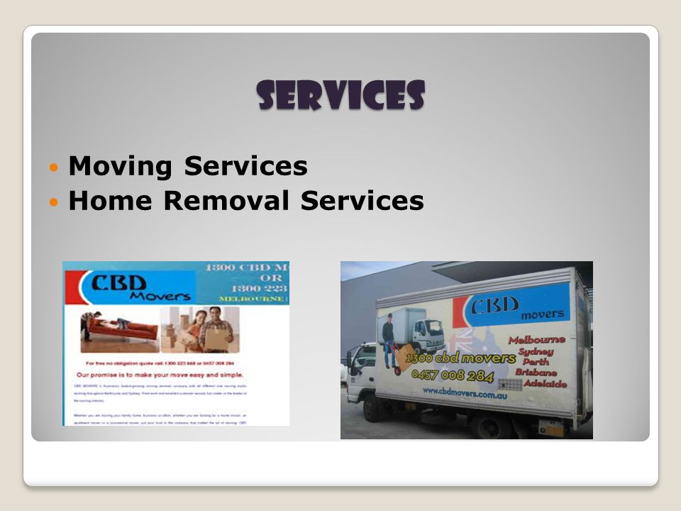 Services Moving Services Home Removal Services