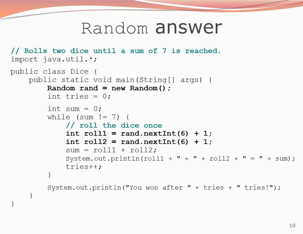 1 Building Java Programs Chapter 5 Lecture 11 Random Numbers Reading 5 1 Ppt Download