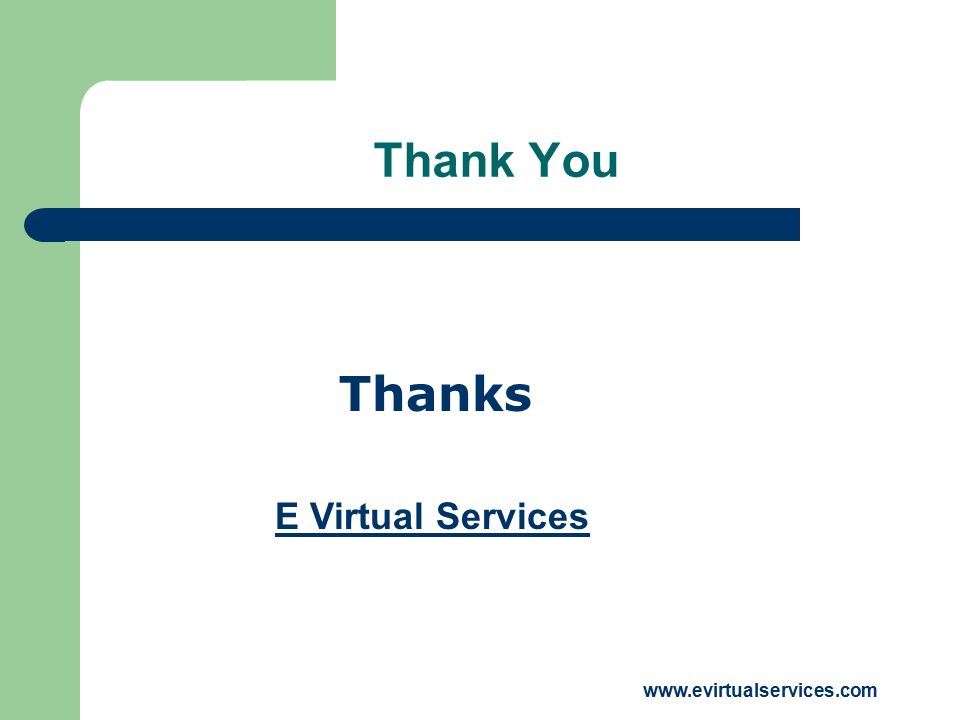 Thank You Thanks   E Virtual Services