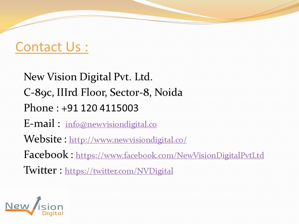 Contact Us : New Vision Digital Pvt. Ltd.
