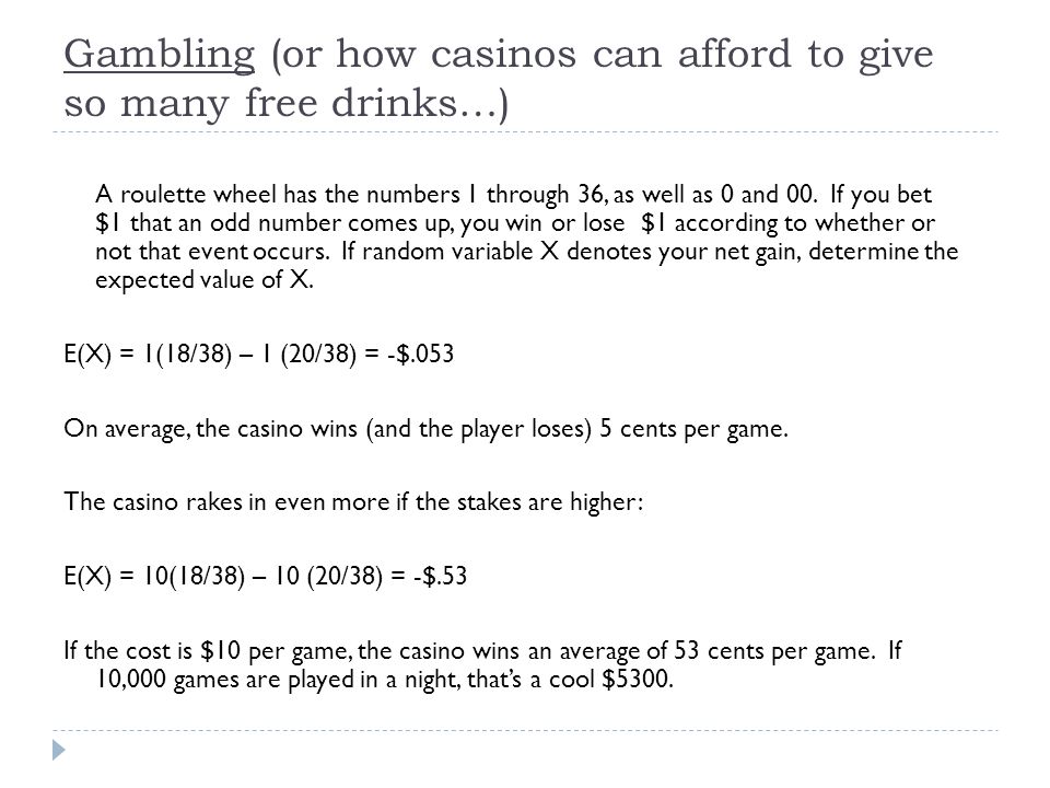 Determine the expected value of betting on a roulette wheel sky vegas slots mobile