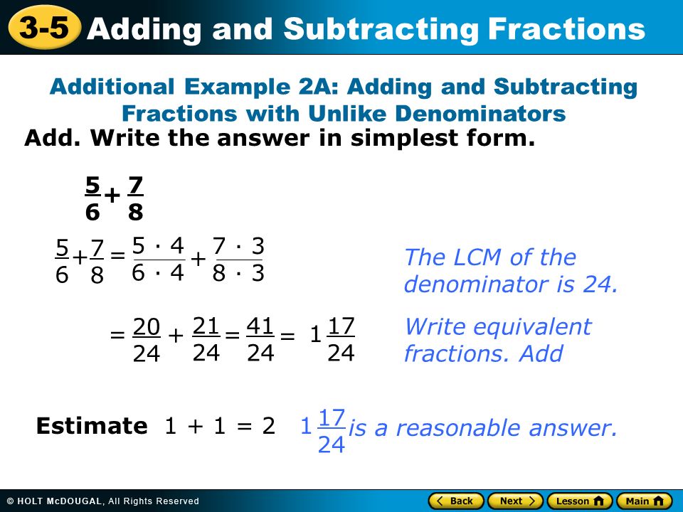 simplest form adding and subtracting fractions
10-10 Adding and Subtracting Fractions Warm Up Warm Up Lesson ... simplest form adding and subtracting fractions
10-10 Adding and Subtracting Fractions Warm Up Warm Up Lesson ...