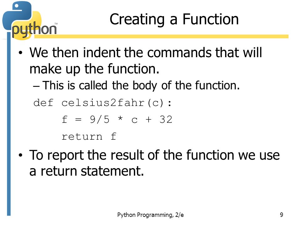 Python Programming Module 3 Functions Python Programming, 2/e1. - ppt  download