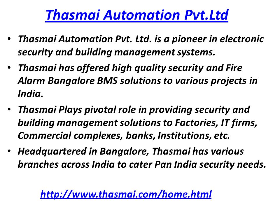 Thasmai Automation Pvt.Ltd Thasmai Automation Pvt.