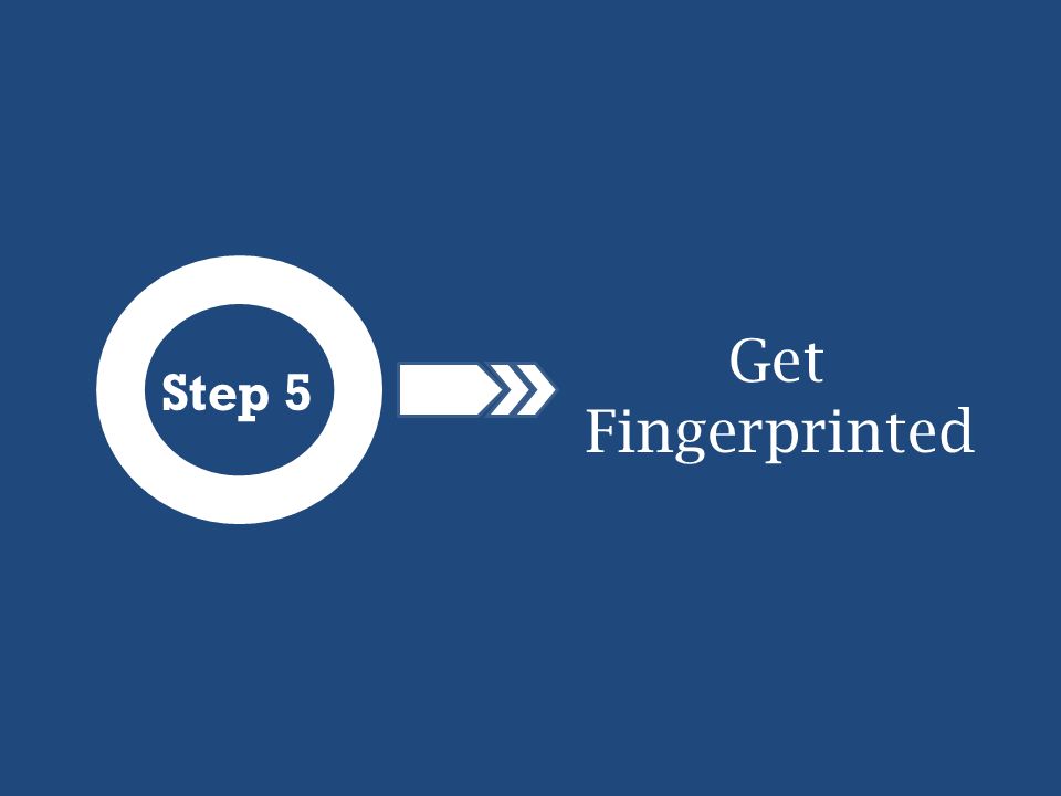 Step 5 Get Fingerprinted