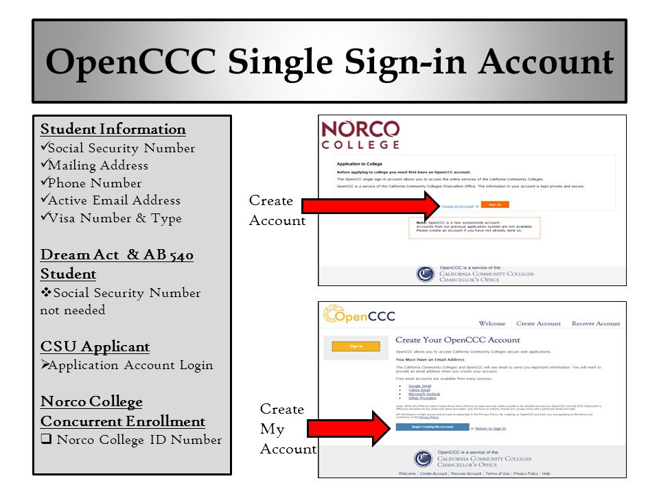 Rccd Application Part 1 Norco College Create An Account Ppt Download Rccd Application Part 1 Norco College Create An Account Ppt Download
